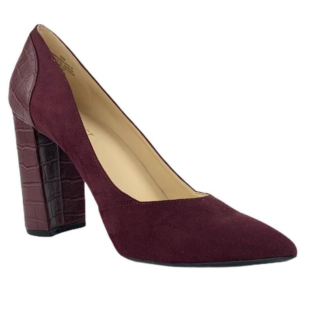 Nine West Pointed Toe Pumps In Wine